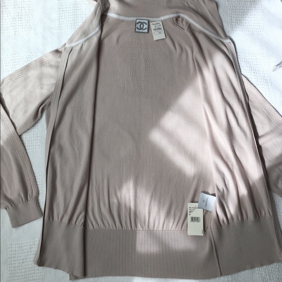 Chanel Cardigan Zip-up Hoodie Sweatshirt Size 50 New Vintage Authentic - Picture 8 of 13